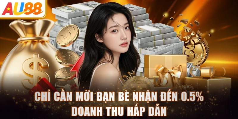 Chỉ cần mời bạn bè nhận đến 0.5% doanh thu